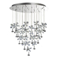 Diyas Aviva 28 Light Pendant Light in Polished Chrome with Crystal