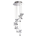Diyas Aviva 6 Light Spiral Pendant Light in Polished Chrome with Crystal