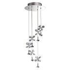 Diyas Aviva 6 Light Spiral Pendant Light in Polished Chrome with Crystal