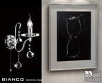 Diyas Bianco 1 Light Switched Wall Light in Polished Chrome with Crystal