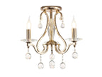 Diyas Bianco 3 Light Crystal Chandelier in French Gold