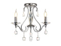 Diyas Bianco 3 Light Crystal Chandelier in Polished Chrome