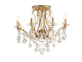 Diyas Bianco 8 Light Crystal Chandelier in French Gold