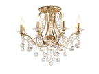 Diyas Bianco 8 Light Crystal Chandelier in French Gold