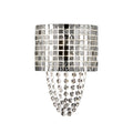 Diyas Camden 2 Light Wall Light in Polished Chrome with Mosaic Glass and Crystal