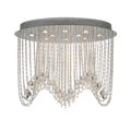 Diyas Camilla 10 Light Oval Ceiling Light in Polished Chrome with Crystal