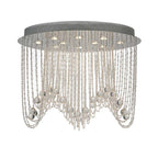 Diyas Camilla 10 Light Oval Ceiling Light in Polished Chrome with Crystal