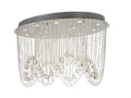 Diyas Camilla 12 Light Oval Ceiling Light in Polished Chrome with Crystal