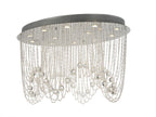 Diyas Camilla 12 Light Oval Ceiling Light in Polished Chrome with Crystal