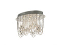 Diyas Camilla 7 Light Oval Ceiling Light in Polished Chrome with Crystal