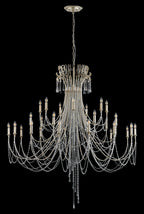 Diyas Celine 28 Light Chandelier in Aged Silver with Clear Crystal