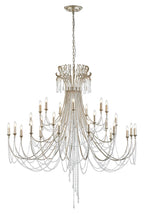 Diyas Celine 28 Light Chandelier in Aged Silver with Clear Crystal