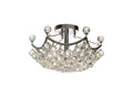 Diyas Cesto 4 Light Semi Flush Ceiling Light in Polished Chrome with Crystal