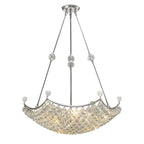 Diyas Cesto Large 12 Light Pendant Light in Polished Chrome with Crystal