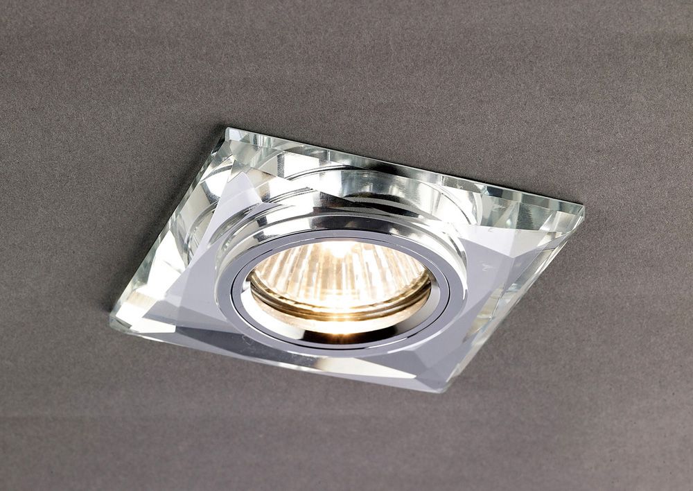 Diyas Chamfered Square Recessed Rim in Clear Crystal - RIM ONLY