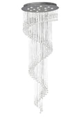 Diyas Colorado 12 Light Multi-Spiral Pendant Light in Polished Chrome with Crystal