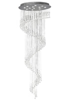 Diyas Colorado 12 Light Multi-Spiral Pendant Light in Polished Chrome with Crystal