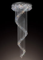 Diyas Colorado 24 Light Multi-Spiral Pendant Light in Polished Chrome with Crystal