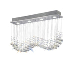 Diyas Colorado 4 Light Bar Pendant Light in Polished Chrome with Crystal