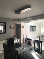 Diyas Colorado 4 Light Bar Pendant Light in Polished Chrome with Crystal