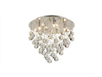 Diyas Colorado 5 Light Round Ceiling Light in Polished Chrome with Crystal