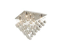 Diyas Colorado 5 Light Square Ceiling Light in Polished Chrome with Crystal