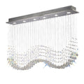 Diyas Colorado 6 Light Linear Pendant Light in Polished Chrome with Crystal
