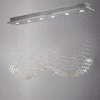 Diyas Colorado 6 Light Linear Pendant Light in Polished Chrome with Crystal
