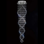 Diyas Colorado 6 Light Oval Pendant Light in Polished Chrome with Crystal