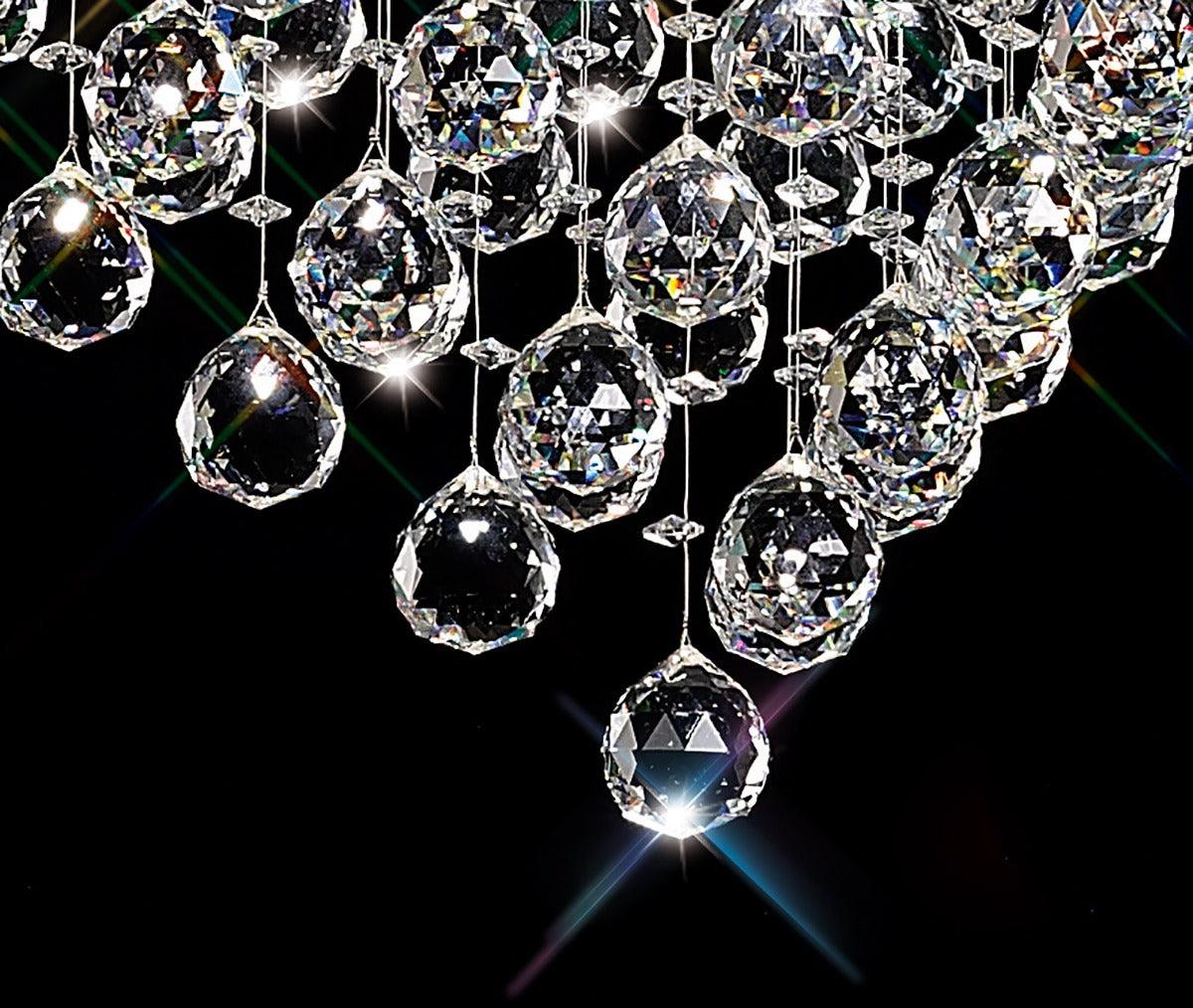Diyas Colorado 7 Light Diamond Pendant Light in Polished Chrome with Crystal
