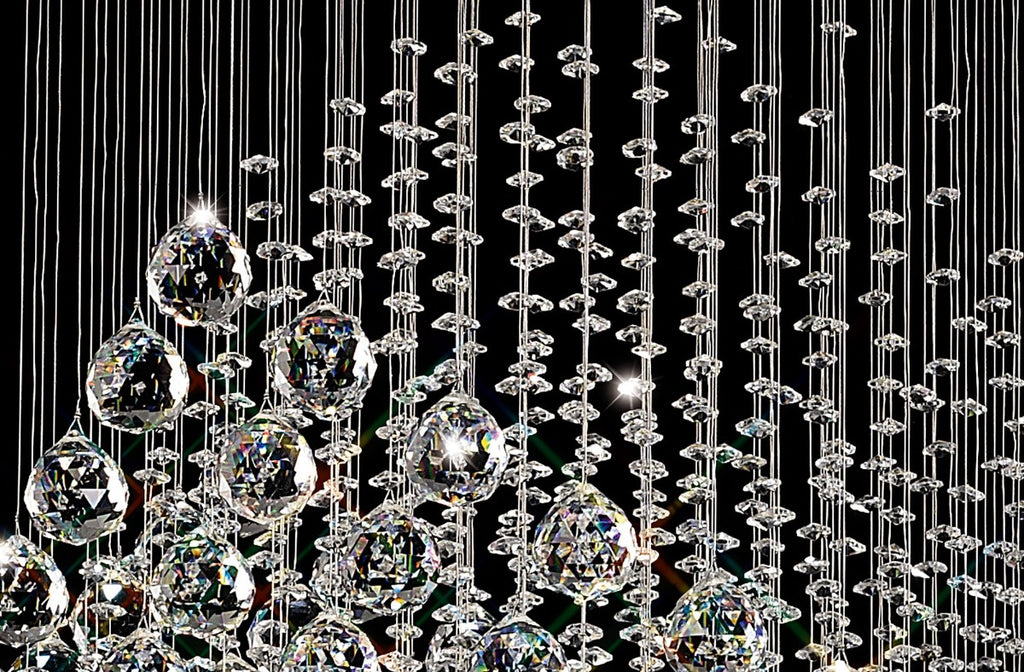Diyas Colorado 7 Light Diamond Pendant Light in Polished Chrome with Crystal