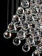 Diyas Colorado 7 Light Diamond Pendant Light in Polished Chrome with Crystal
