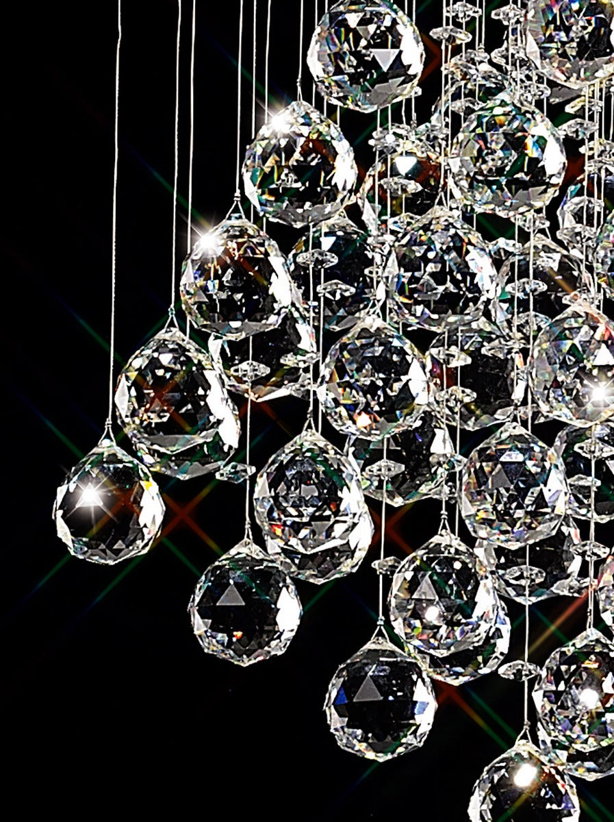 Diyas Colorado 7 Light Diamond Pendant Light in Polished Chrome with Crystal