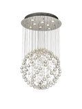 Diyas Colorado 8 Light Medium Sphere Pendant Light in Polished Chrome with Crystal