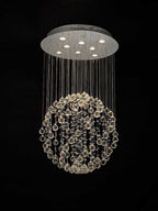 Diyas Colorado 8 Light Medium Sphere Pendant Light in Polished Chrome with Crystal