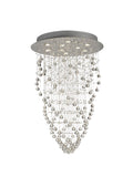 Diyas Colorado 9 Light Cone Pendant Light in Polished Chrome with Crystal