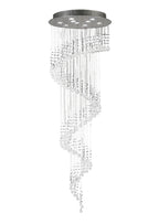 Diyas Colorado 9 Light Multi-Spiral Pendant Light in Polished Chrome with Crystal
