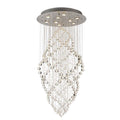 Diyas Colorado 9 Light Oval Pendant Light in Polished Chrome with Crystal