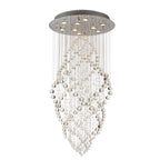 Diyas Colorado 9 Light Oval Pendant Light in Polished Chrome with Crystal