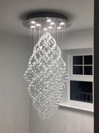 Diyas Colorado 9 Light Oval Pendant Light in Polished Chrome with Crystal