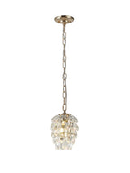 Diyas Coniston 1 Light Pendant Light in French Gold with Crystal