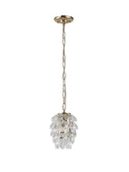 Diyas Coniston 1 Light Pendant Light in French Gold with Crystal