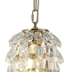 Diyas Coniston 1 Light Pendant Light in French Gold with Crystal