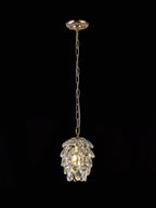 Diyas Coniston 1 Light Pendant Light in French Gold with Crystal