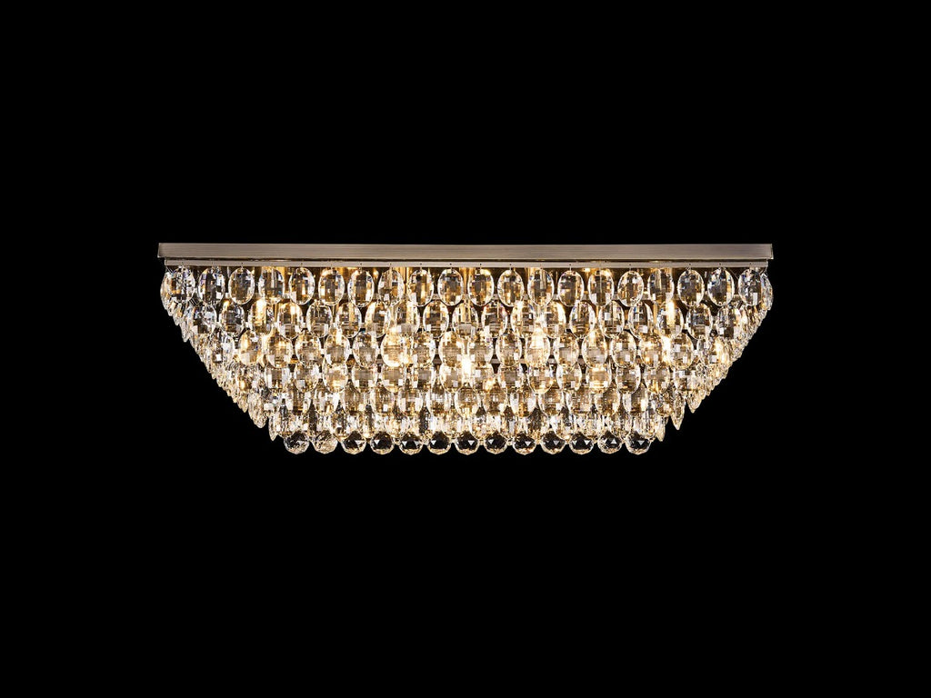 Diyas Coniston 1 Linear Flush Ceiling Light in Antique Brass