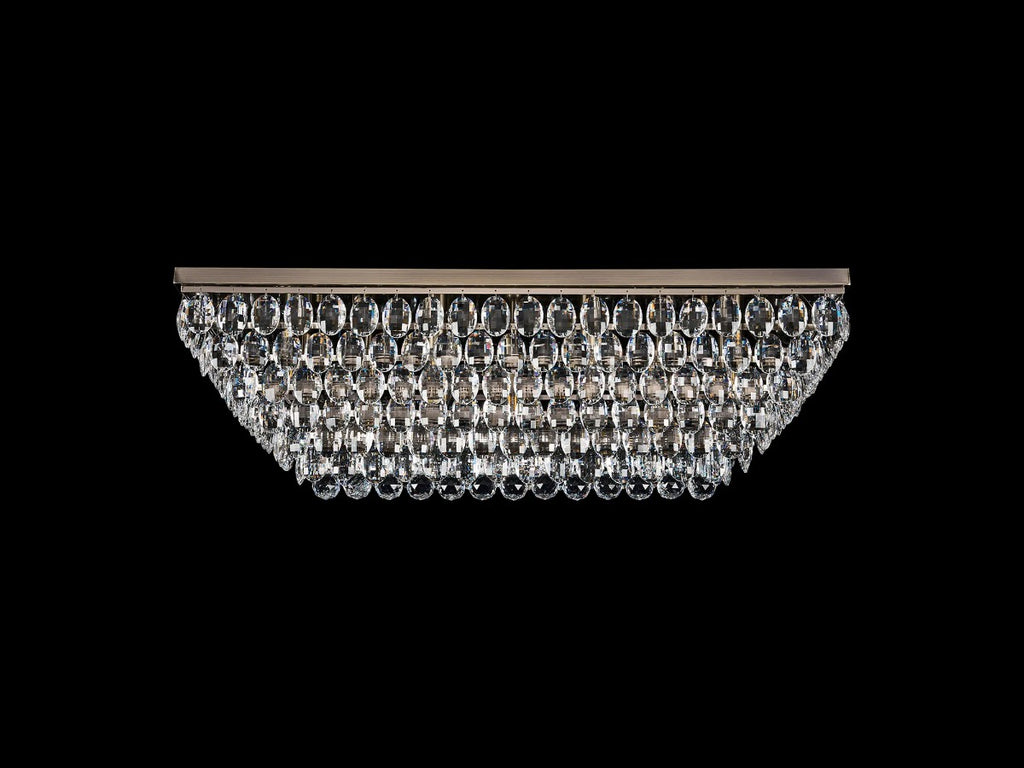 Diyas Coniston 1 Linear Flush Ceiling Light in Antique Brass