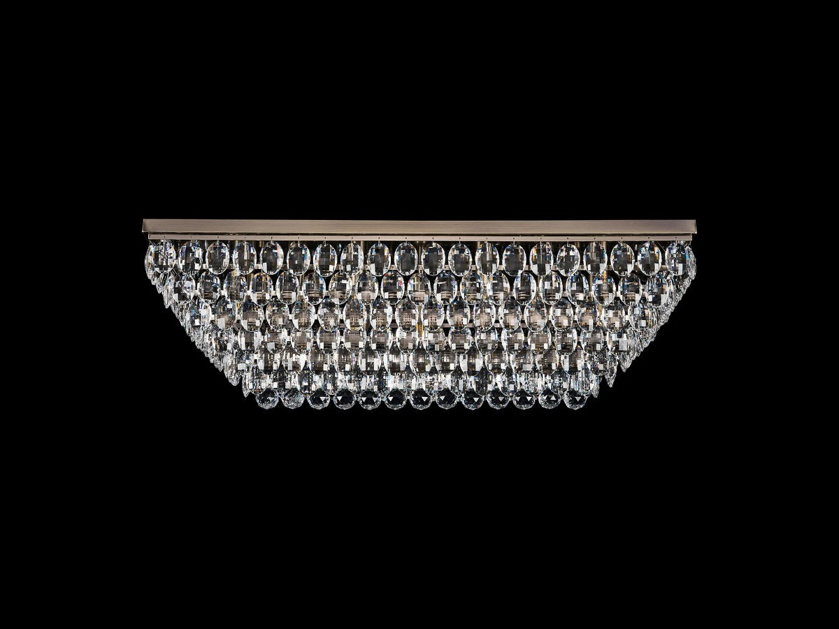 Diyas Coniston 1 Linear Flush Ceiling Light in Antique Brass