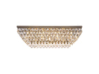 Diyas Coniston 1 Linear Flush Ceiling Light in Antique Brass