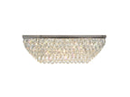 Diyas Coniston 11 Light Linear Bar Flush Ceiling Light in Polished Chrome with Crystal