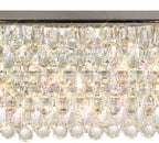 Diyas Coniston 11 Light Linear Bar Flush Ceiling Light in Polished Chrome with Crystal